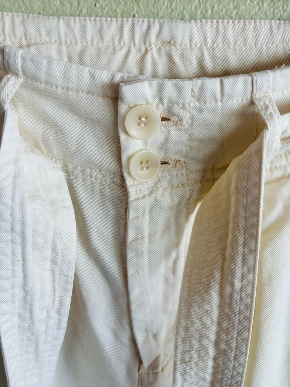 Free People Off White Belted Tie Pants Size: 0